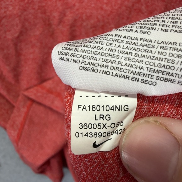 Ohio State Buckeyes Shirt Mens Large Red NCAA Basketball Nike Hooded Long Sleeve - Picture 8 of 9